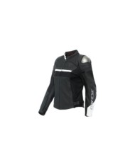 Dainese Damen Lederjacke Perf. Rapida schwarz matt-weiss