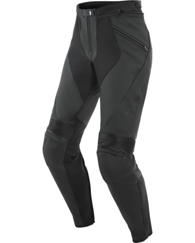 Dainese Damen Lederhose PONY 3 schwarz matt