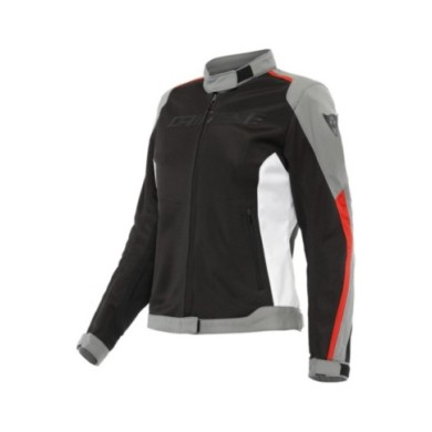 Dainese Giacca D-Dry Hydraflux Donna nero-grigio-rosso
