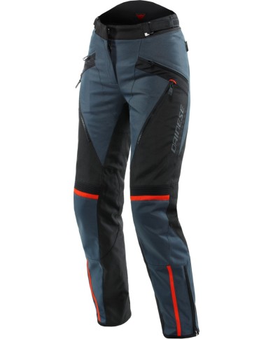 Dainese Dames Pantalon D-Dry Tempest 3 ébène-noir-rouge