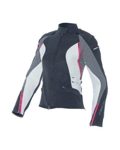 Dainese Giacca TEX ARYA donna nero-grigio-rosa