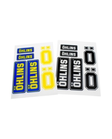 Öhlins Set di adesivi R&T Set ÖHLINS, 12 diversi adesivi