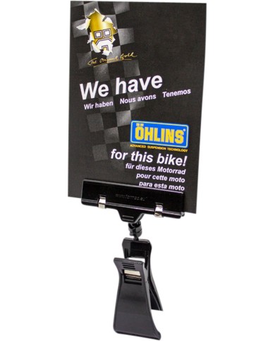 Öhlins Handlebar Clip Sign, noir