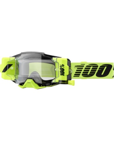 100percent 100 % Armega FORECAST Skibrille Neon Yellow – klare Gläser