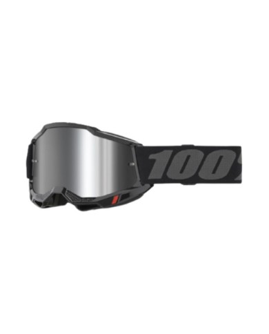 100percent 100% Accuri 2 Goggle Nero - Lenti Mirror Silver