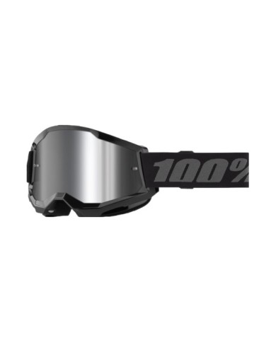 100percent STRATA 2 Goggle Black - Mirror Silver Lens