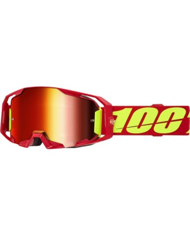 100percent 100% Armatic Goggle Rosso - Lenti Mirror Red