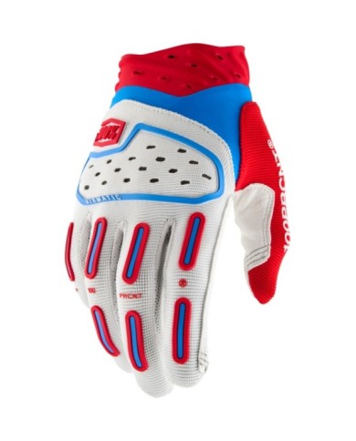 100percent 100% AIRMATIC Gloves red white blue