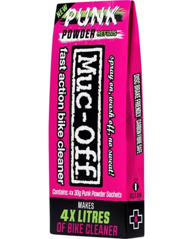 Muc-Off Detergente per biciclette Punk Powder (confezione da 4)