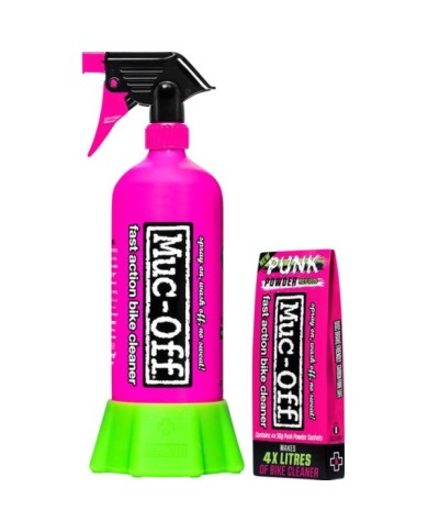 Muc-Off Punk Powder Bike Cleaner (confezione da 4) + Bottiglia per sempre