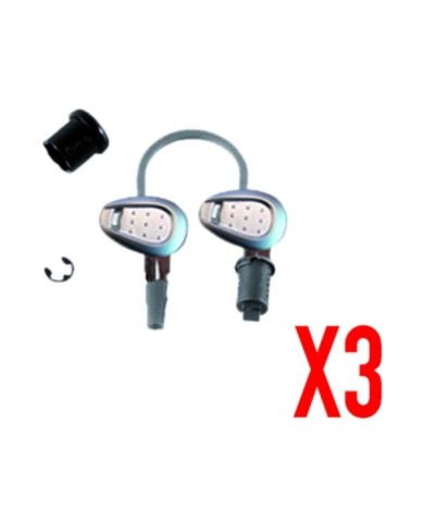 GIVI Set di 3 lucchetti argento.