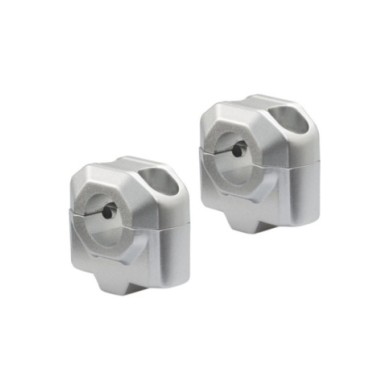 SW-MOTECH Manopole da 25 mm per manubrio da 22 mm, argento