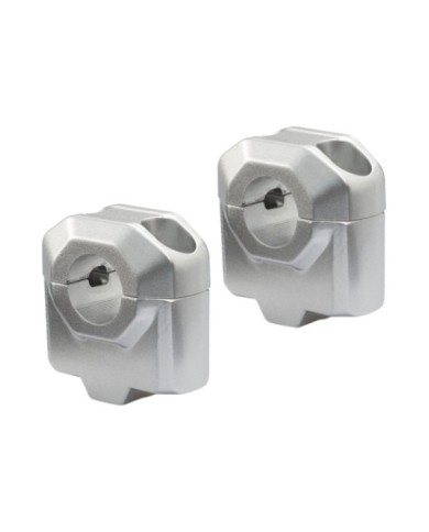 SW-MOTECH Manopole da 30 mm per manubrio da 22 mm, argento