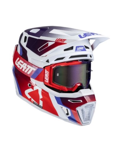 Leatt Helmet Kit Moto 8.5 V25 sunburn rot-weiss-blau