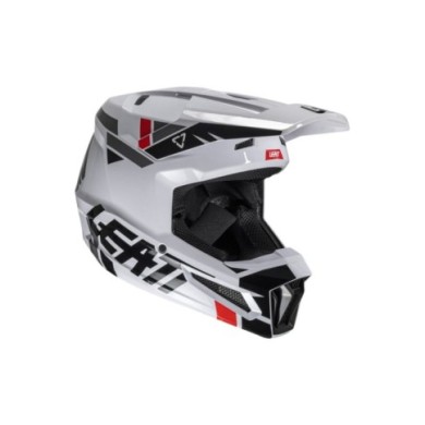 Leatt Casco Moto 2.5 V25 bianco-nero-rosso