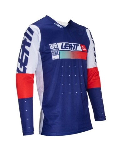 Leatt Maglia Moto 4.5 Lite Blu reale-bianco-rosso