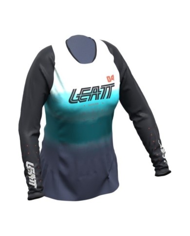 Leatt Maglia Moto 4.5 Lite Women V25 nero-bianco-turchese