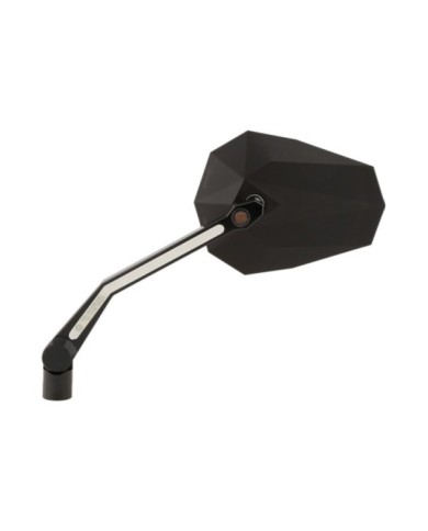 Highsider Specchio STEALTH -X4 con indicatore LED   luce di posizione nera