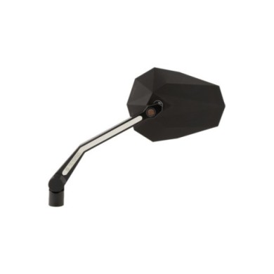 Highsider Specchio STEALTH -X4 con indicatore LED   luce di posizione nera