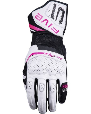 Five Gloves Gants Woman RFX Sport Evo blanc-noir-pink fluo