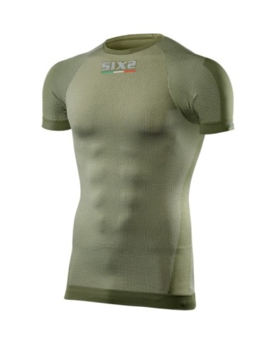 SIXS Short sleeve round neck jersey ARMY army olive XS