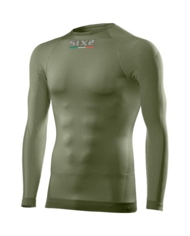 SIXS Langarm Funktionsshirt TS2 grün (Army) XS