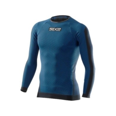 SIXS Langarm Funktionsshirt TS2 schwarz-petrol XS