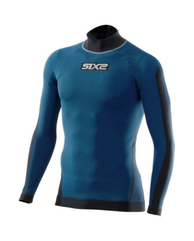 SIXS Maglietta funzionale TS3 nero-petrolio XS