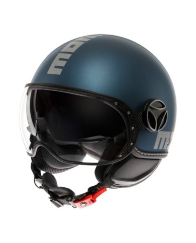 MOMODESIGN Casco jet FGTR Evo Matt blu-argento