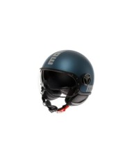 MOMODESIGN Casco jet FGTR Evo Matt blu-argento
