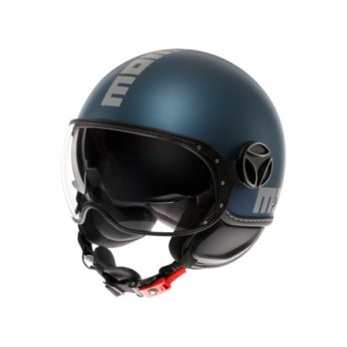 MOMODESIGN Casco jet FGTR Evo Matt blu-argento