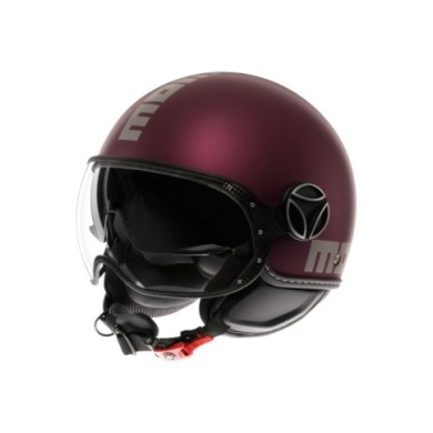 MOMODESIGN Casco jet FGTR Evo Matt bordeaux-argento