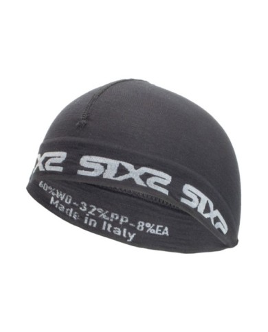 SIXS Sotto il cappellino del casco SCX Merino nero