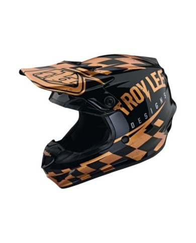 Troy Lee Designs SE4 Polyacrylite Helmet Mips - Race Shop Gold-schwarz