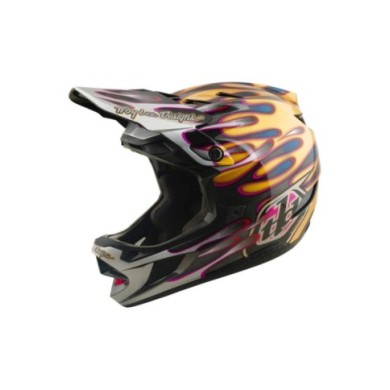 Troy Lee Designs D4 Carbon Helmet W Mips - Overspray gold-black