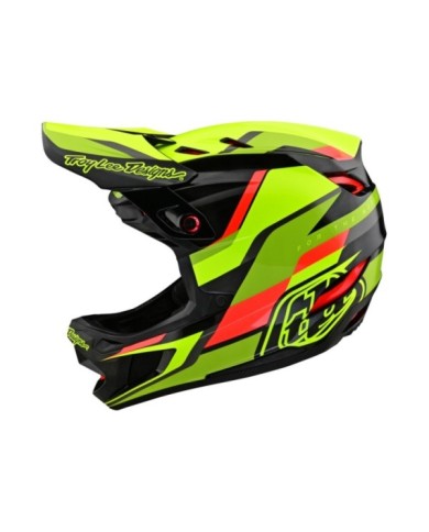 Troy Lee Designs D4 Carbon Helm - Omega schwarz-fluogelb