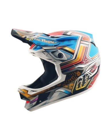 Troy Lee Designs D4 Carbon Helmet W MIPS - Lowrider bleu