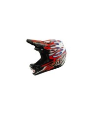 Troy Lee Designs D4 Composite Helmet W Mips - Overspray white-red