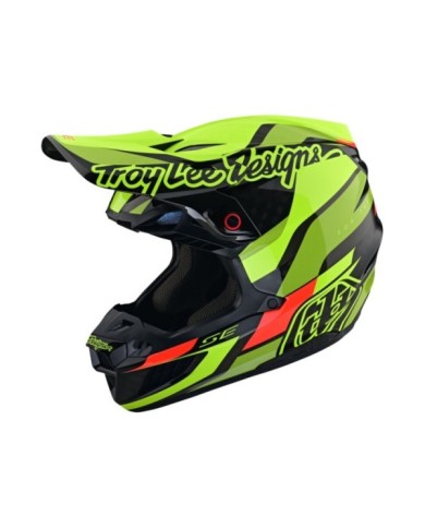 Troy Lee Designs Casco SE5 ECE Carbon Mips - Omega nero-giallo fluo