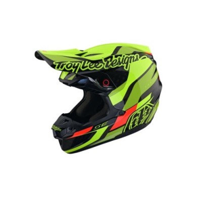 Troy Lee Designs Casco SE5 ECE Carbon Mips - Omega nero-giallo fluo