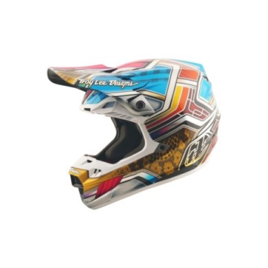 Troy Lee Designs SE5 ECE Carbon Helmet - Lowrider silber
