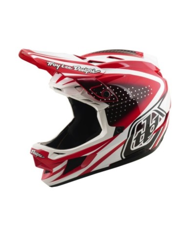 Troy Lee Designs D4 Polyacrylite Helm W Mips – The Line rot-weiß