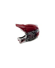 Troy Lee Designs Casco D4 Polyacrylite W MIPS - Fifty-50 bianco-rosso