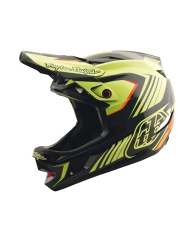 Troy Lee Designs D4 Polyacrylite Helmet W MIPS - Qualifer schwarz-gelb
