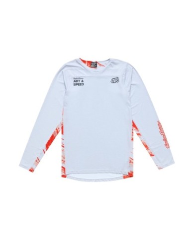 Troy Lee Designs Maglia Skyline LS - Elemental bianco