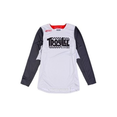 Troy Lee Designs SCOUT GP Jersey - Big Lee grau-weiss