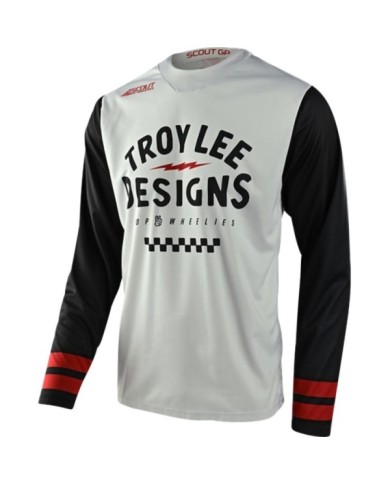 Troy Lee Designs Maglia SCOUT GP - Ride On grigio