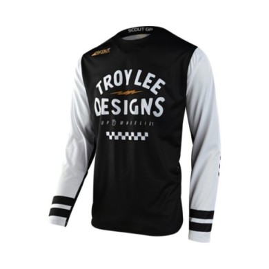 Troy Lee Designs Maglia SCOUT GP - Ride On nero-bianco