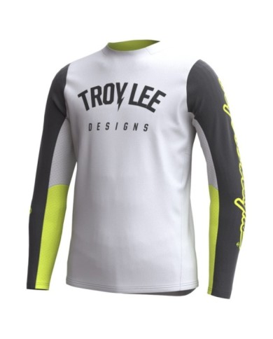 Troy Lee Designs Maglia Youth GP PRO - Boltz grigio-fluo giallo