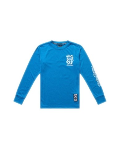 Troy Lee Designs Youth Skyline Ride Long Sleeve Tee - One Eye blue